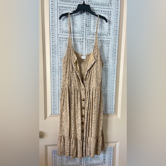 GUC Jopna Sz-XL Spaghetti Strap, Pocket, Floral, Dancing Dress- 10 Real Buttons - Picture 16 of 16